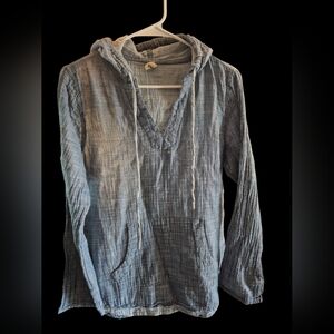 Empyre Textured Blue Hoodie Size Large